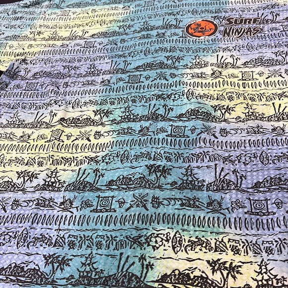 VINTAGE 90’s SURF NINJAS AOP SINGLE STITCH T SHIRT - Picture 4 of 8